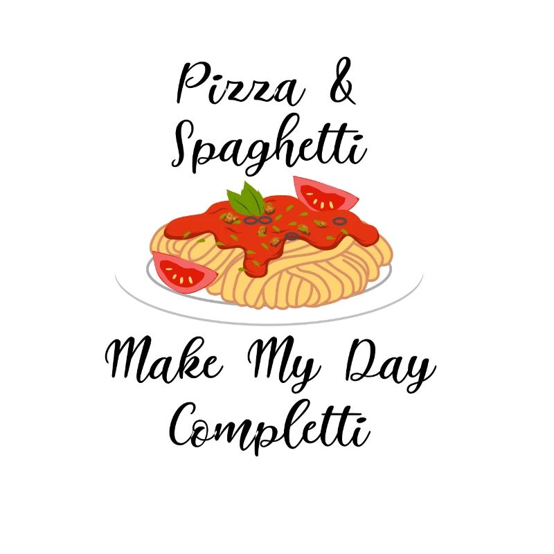 Spaghetti Make Me Completti Ironic Pasta Zitat