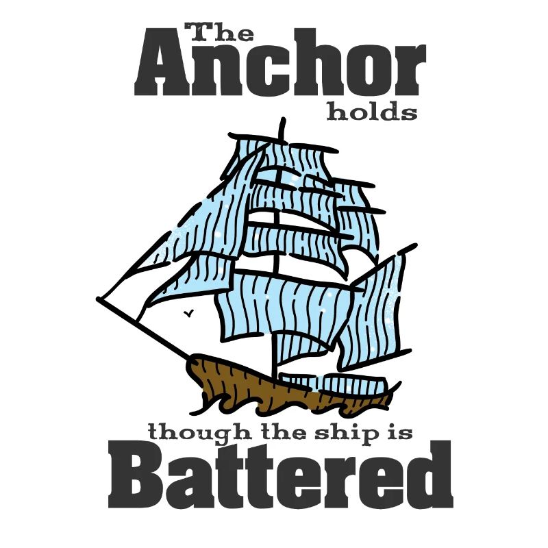 Segelschiff mit Anker