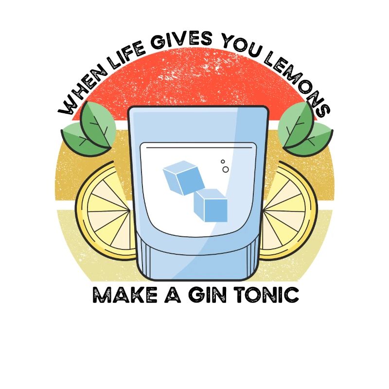 Das Leben gibt dir Zitronen Funny Gin Sprichwort