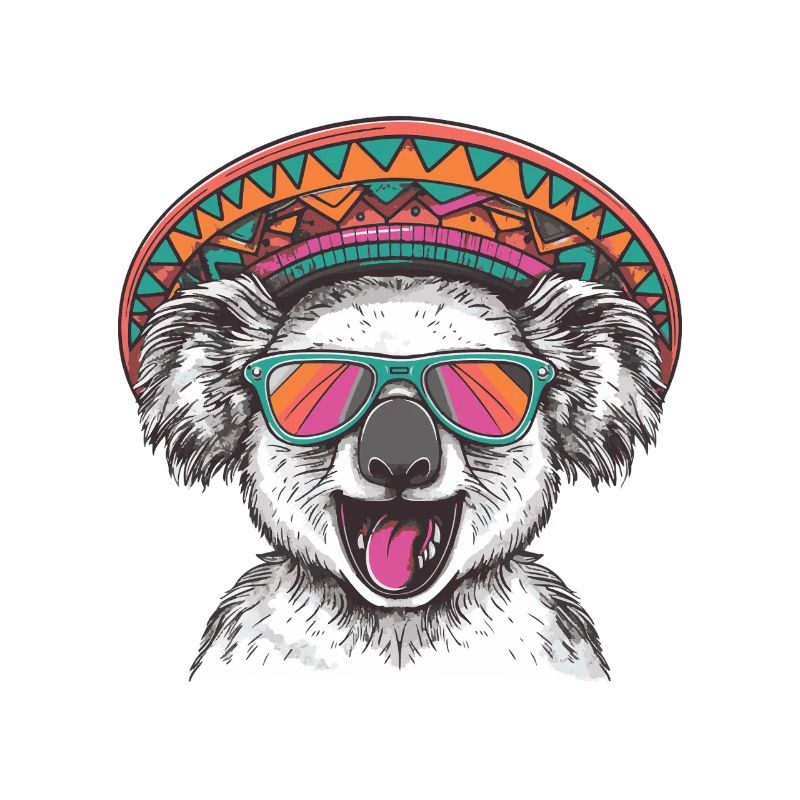 Koala Comic Funny Sombrero