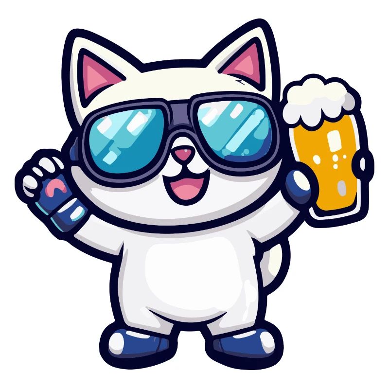 Katze Ski Bier