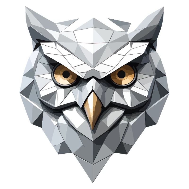 Owl Mask - Low Poly Design