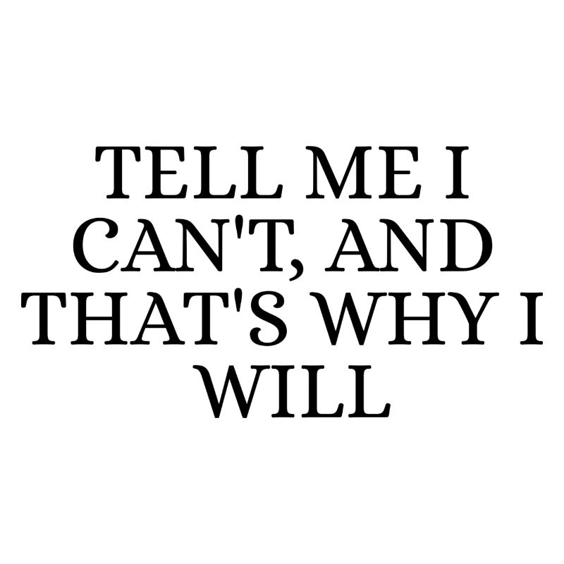 I can't, i will
