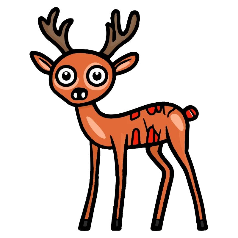 Deer Halloween Comic Funny