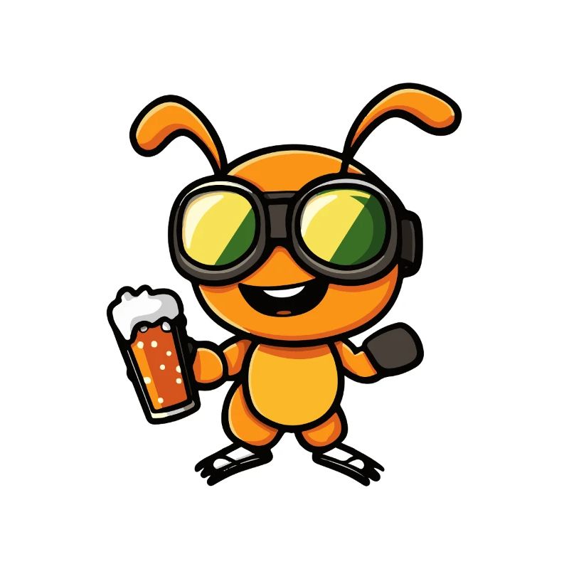 Ameise Apres Ski Bier Comic
