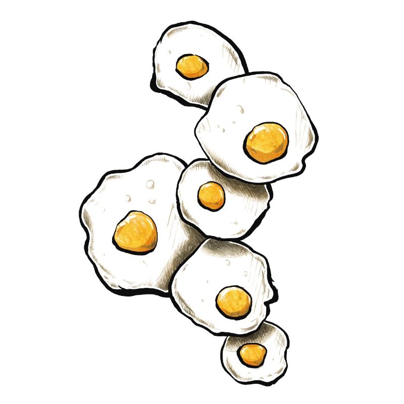 Fried eggs