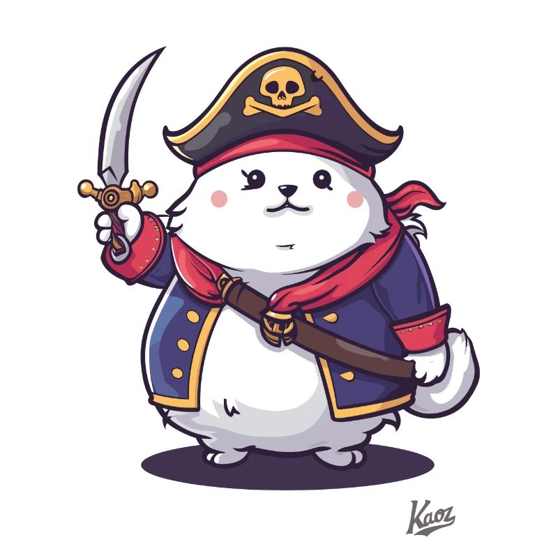 Chat pirate de compagnie moelleux