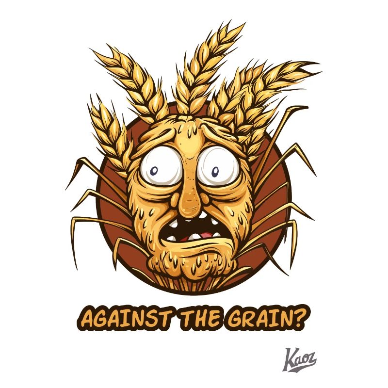 À contre-courant : Visage de grain de dessin animé