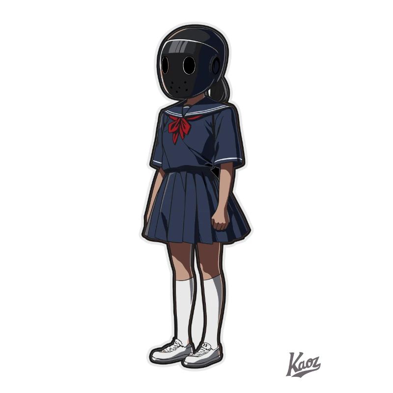 Schulmädchen mit Helm