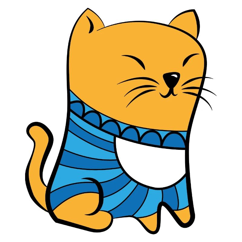 Katze mit Pullover
