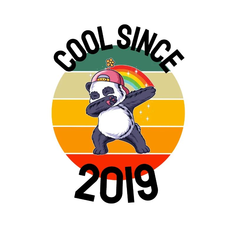 Cool seit 2019 Retro Dabbing Panda 3. Geburtstag
