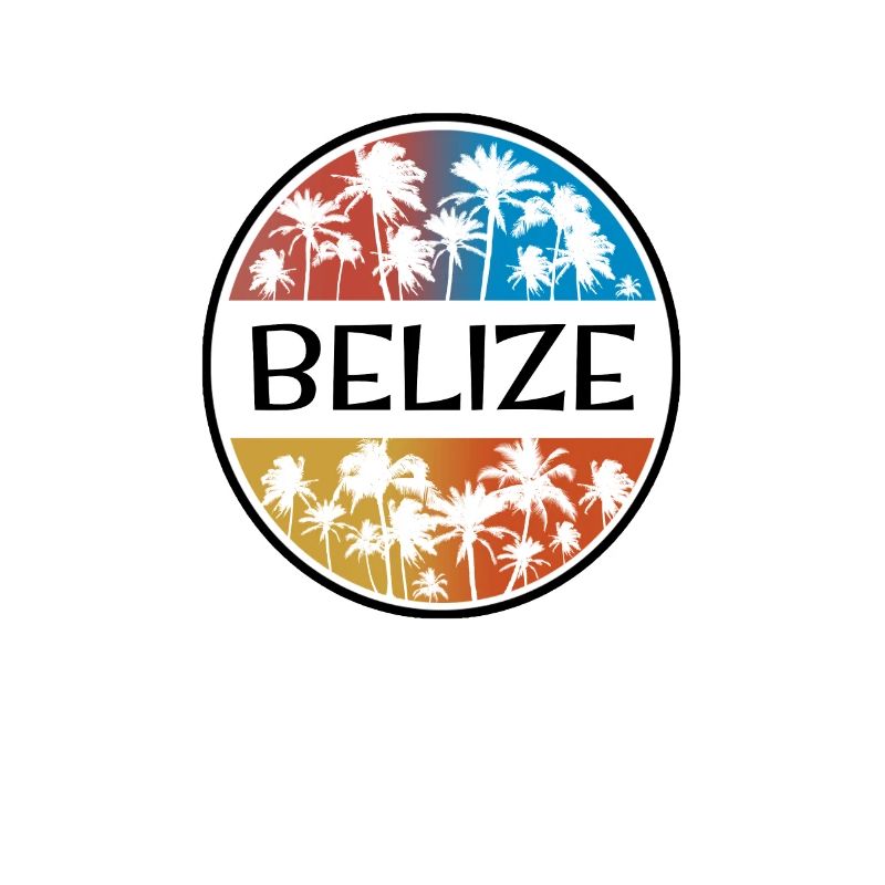 Belize Palm Tree Stylish Vacation Souvenir