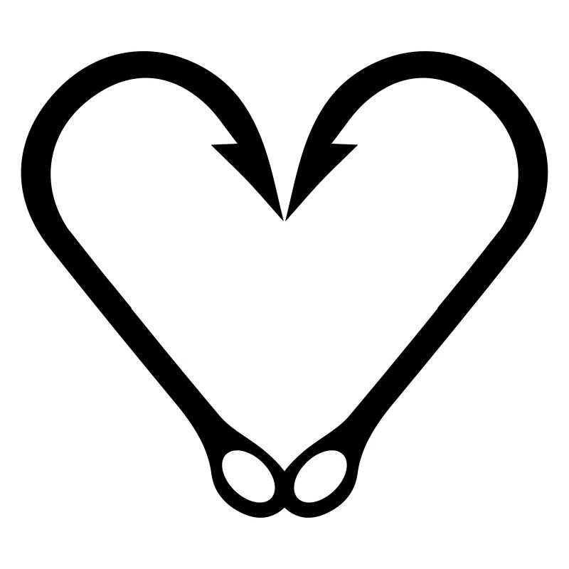 Fish hook Heart