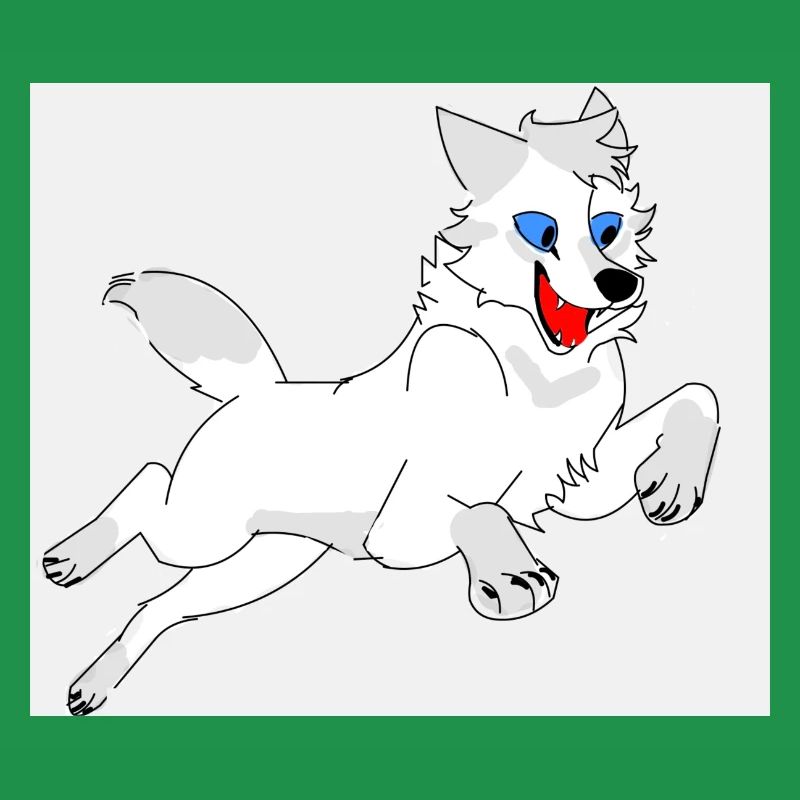 springender Wolf