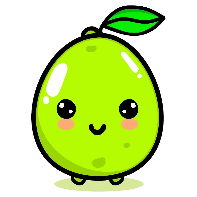 Cute Lime Grape Fruit Kawaii