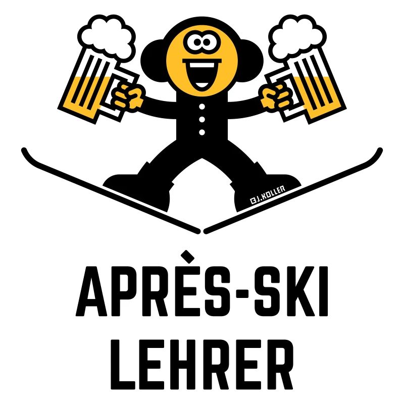 Après-Ski Lehrer (Bier / Karikatur / 3C)