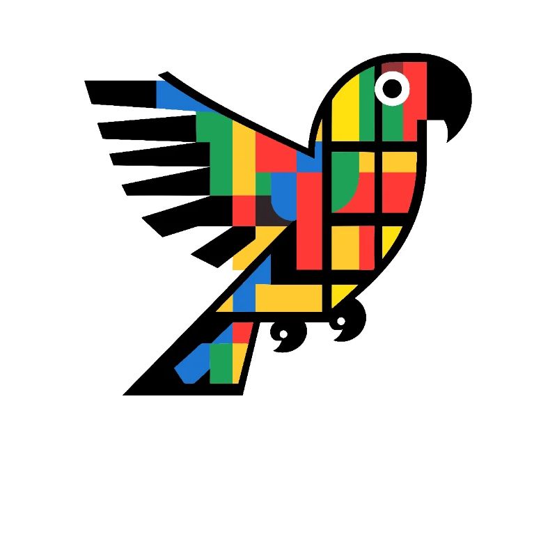 Abstract Cubism Parrot