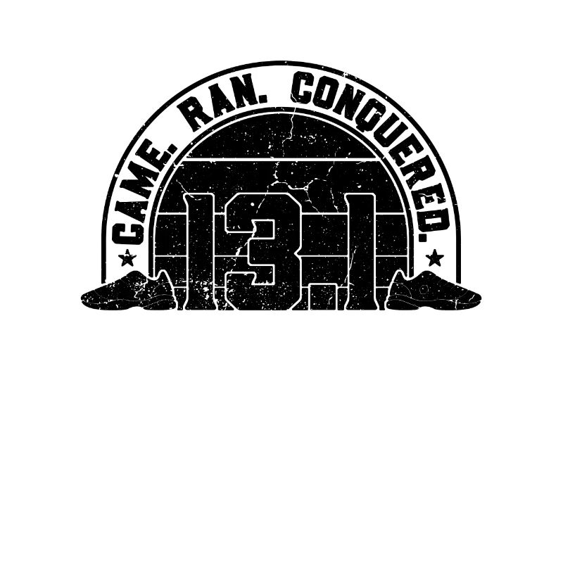 13.1 Came Run Conquered Retro Training Marathoner