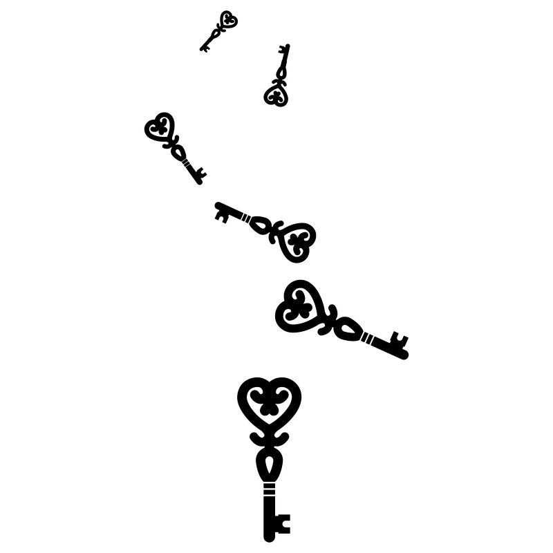 Key heart wedding