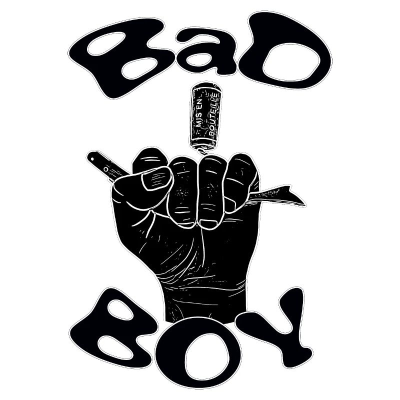 Bad boy with a black hand