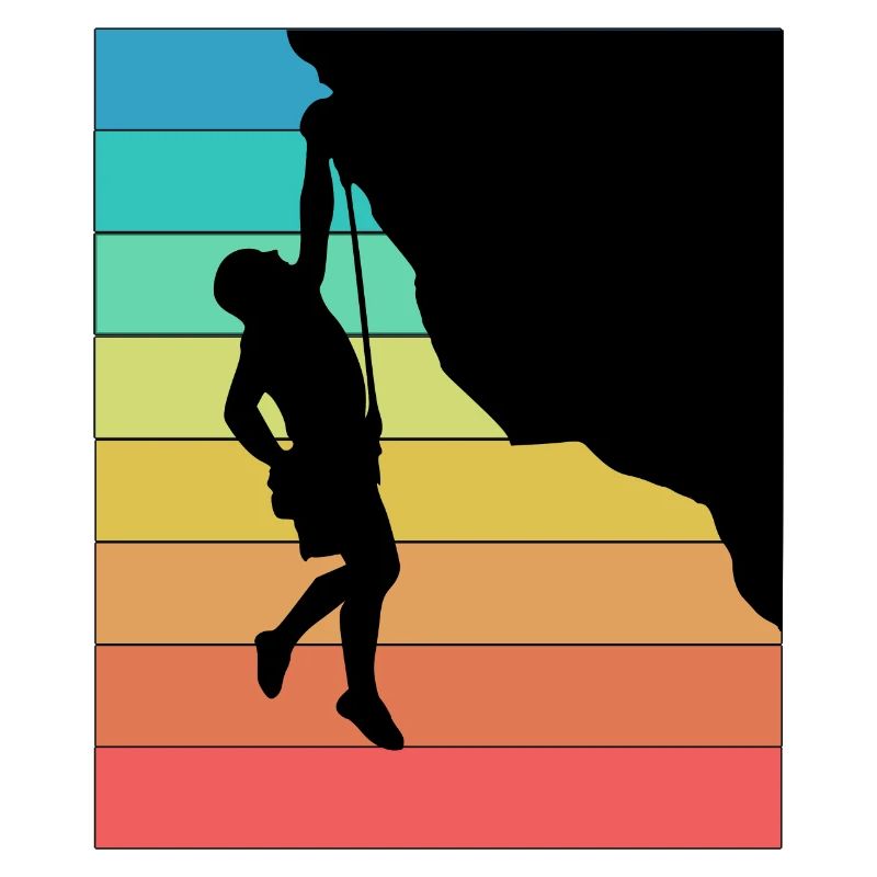 Climber on rocks