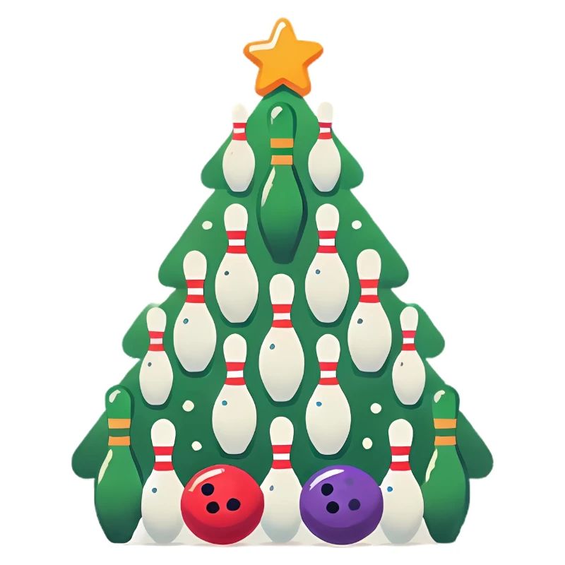 Bowling Weihnachtsbaum Urlaub Design