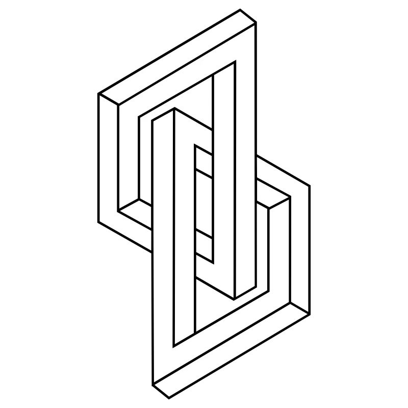 Optical Illusion - Impossible figure - Geometry