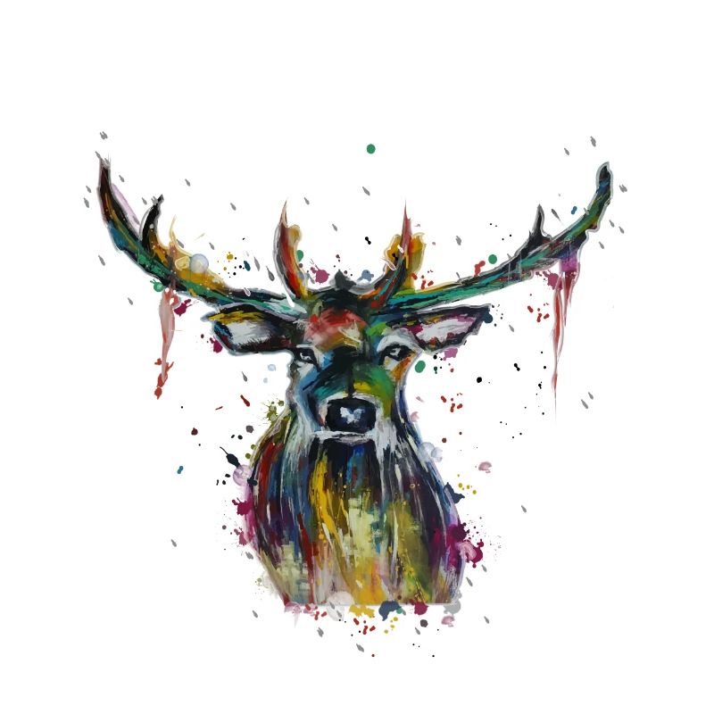 Bunter Hirsch