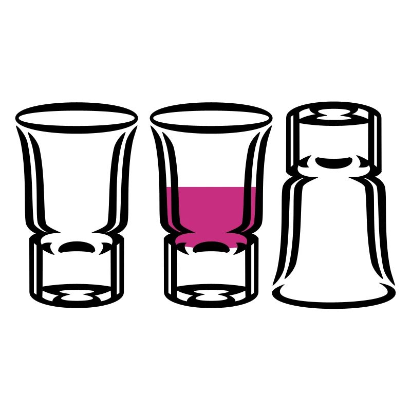 Drei Schnapsgläser / three shot glasses (2c)