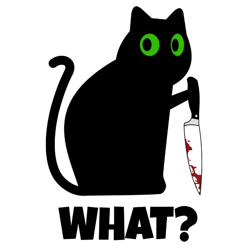 Chat Quel chat avec couteau drôle de chat