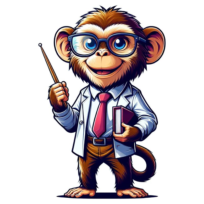 Professeur de singe mignon