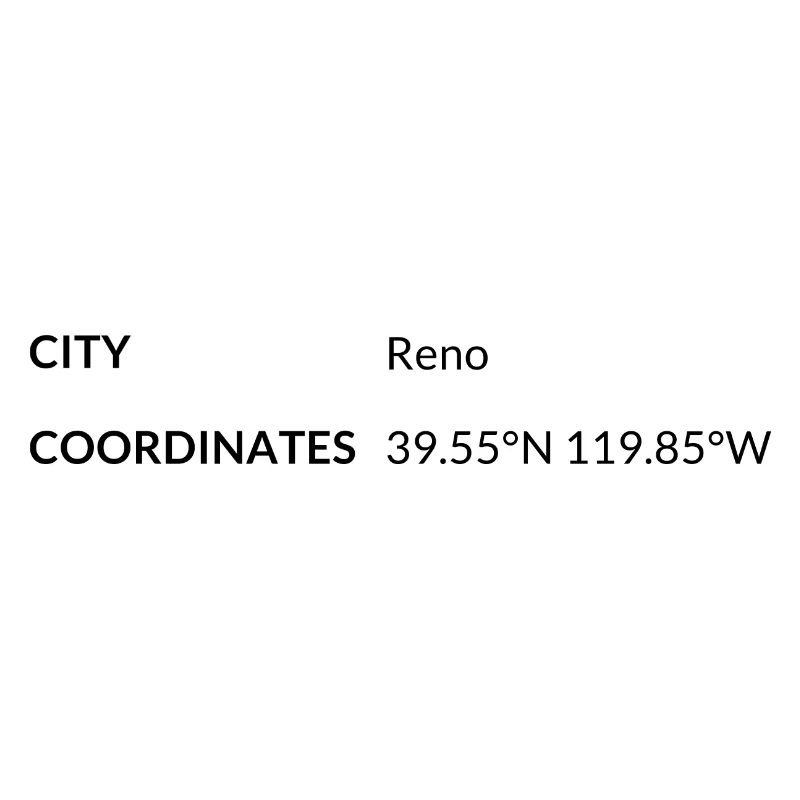 Reno, Nevada, USA coordinates