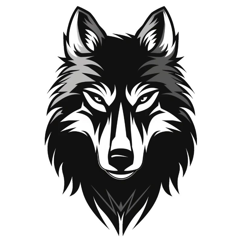 Wolf head, wild wolf logo