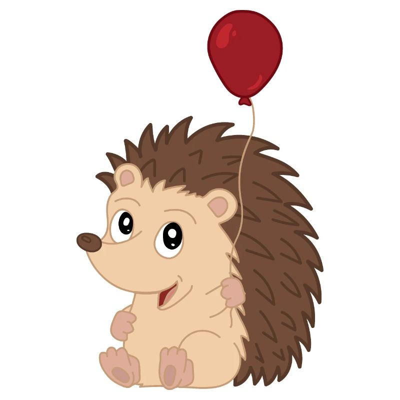 Mignon bébé hérisson avec ballon