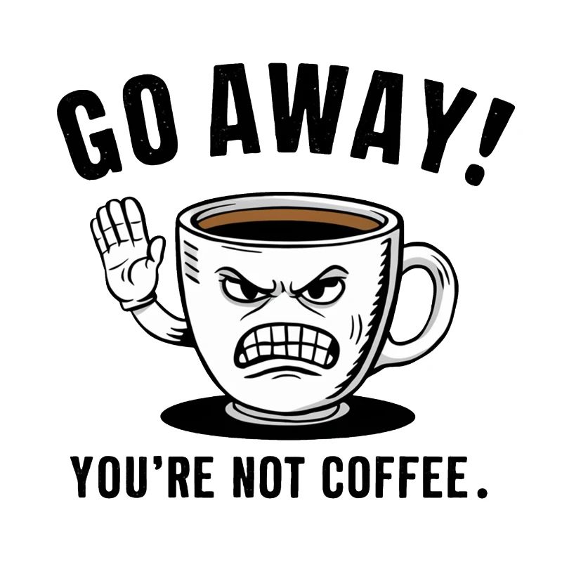 Partez! Vous n’êtes pas du café.