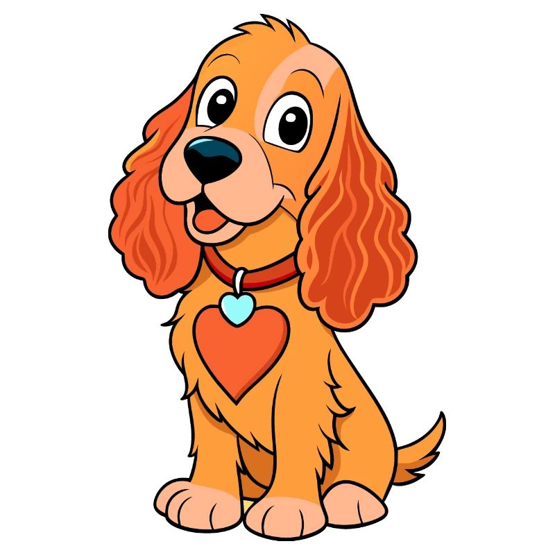Liebevolle Cocker Spaniel Digitale Kunst