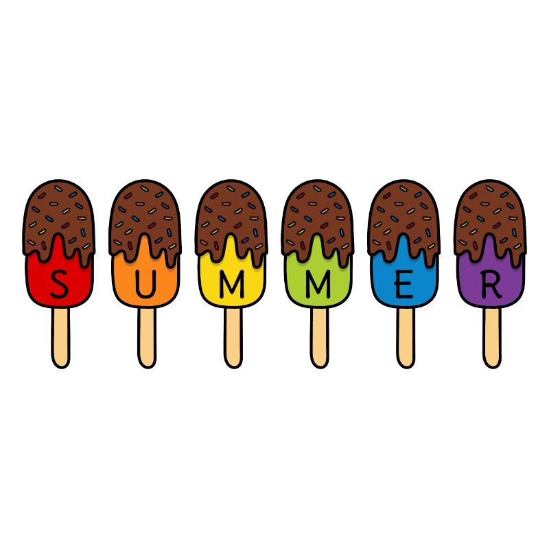 SUMMER SCHOKO EIS ESSEN REGENBOGEN BUNT SOMMER EIS