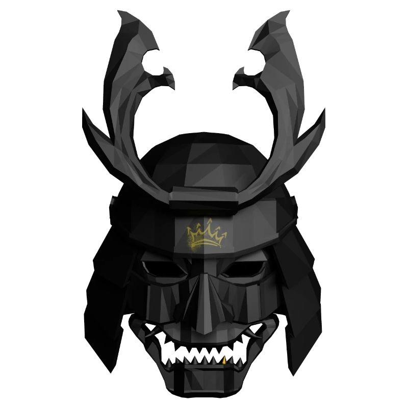 Geometrischer Samurai Helm