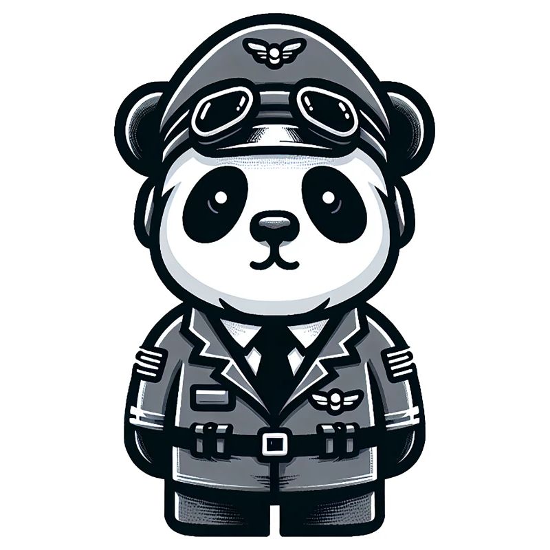 Cute Panda Pilot
