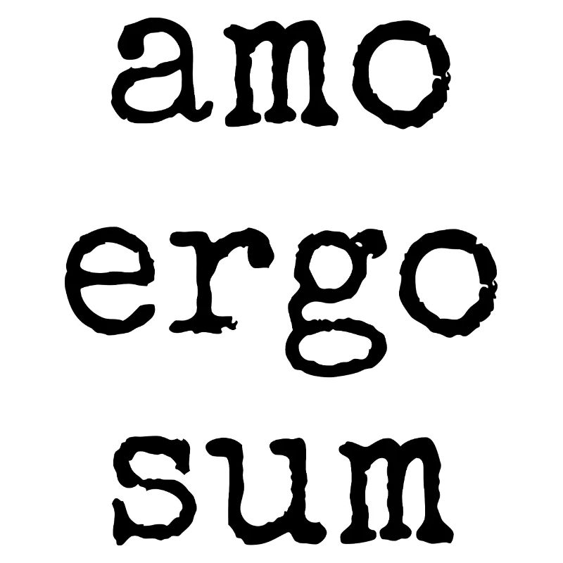 amo ergo sum - ich liebe also bin ich -Spruch