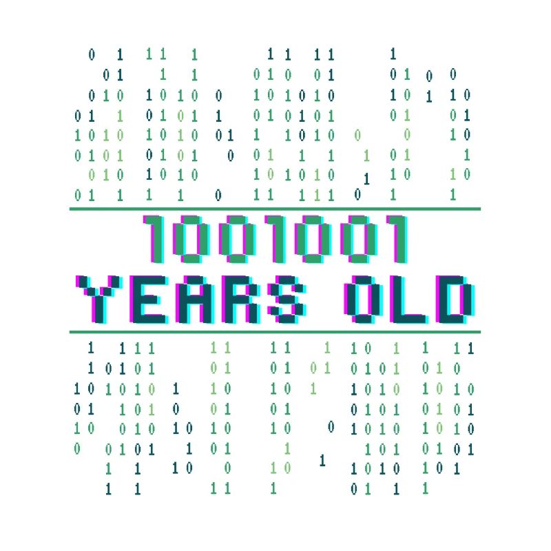 73. Geburtstag 73 Jahre alt Binärcode Coder