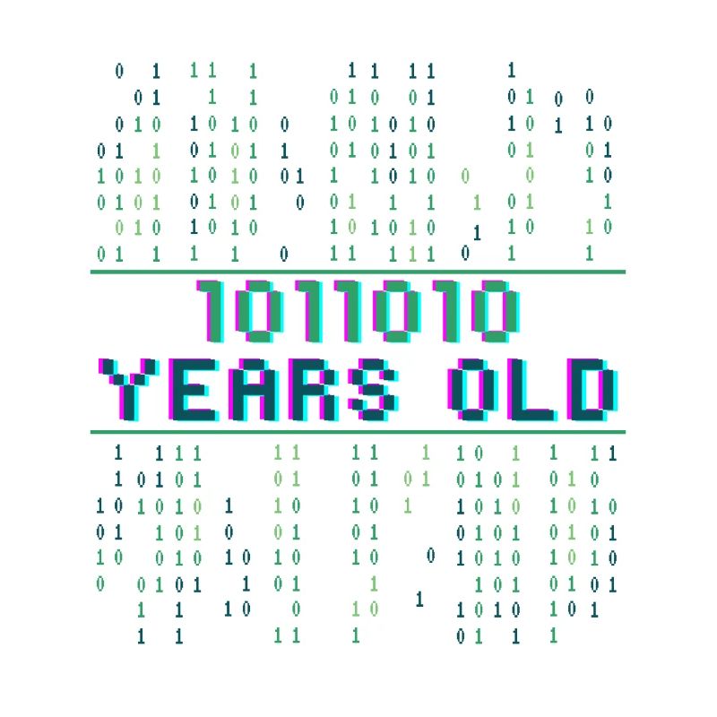 90. Geburtstag 90 Jahre alt Binärcode Coder