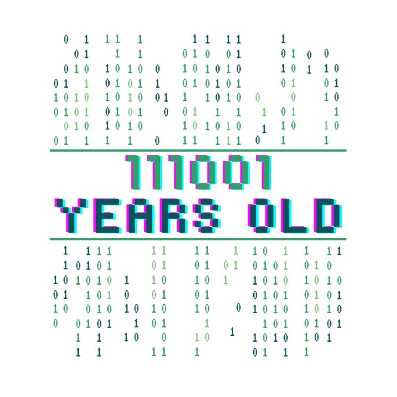 57. Geburtstag 57 Jahre alt Binärcode Coder