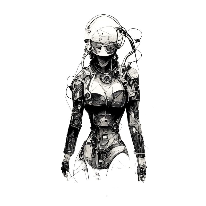dessin technique cyborg