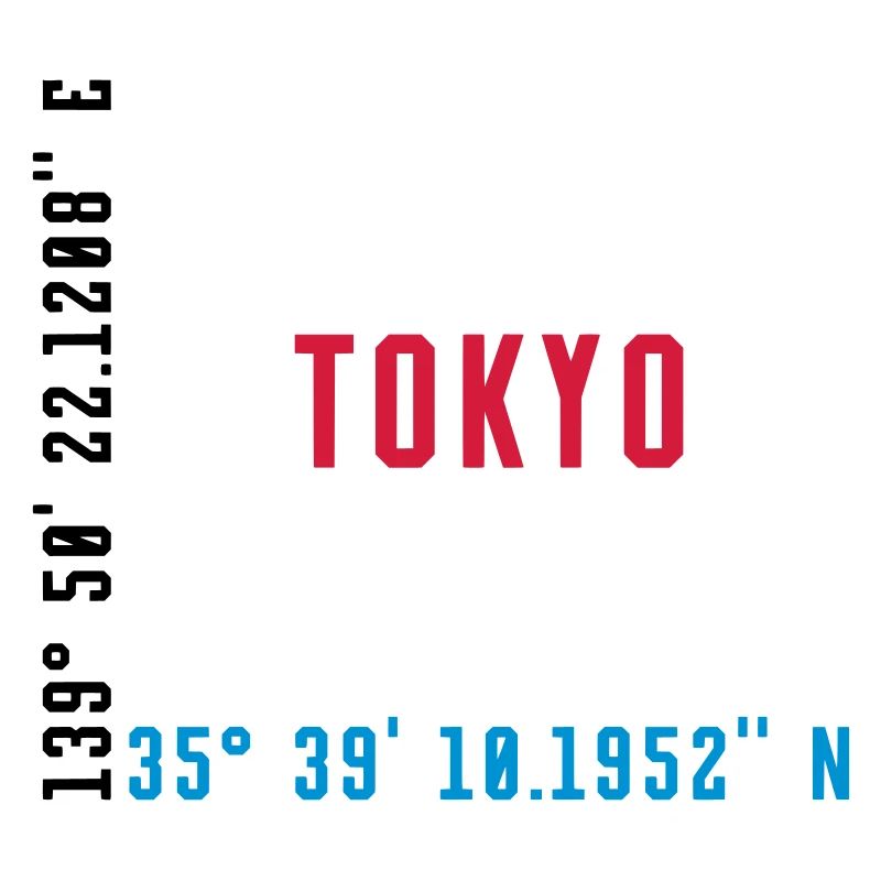 TOKYO - JAPAN - GPS COORDINATES / COORDINATES