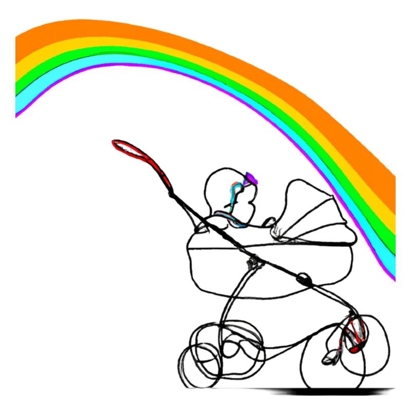 Stroller under the rainbow