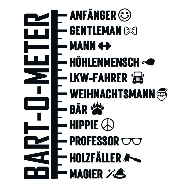 Bart-o-meter Bart Länge Lineal Geschenkidee