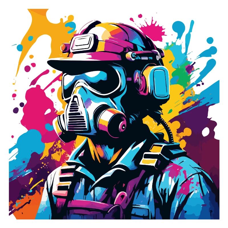 Vivid Gasmask Warrior
