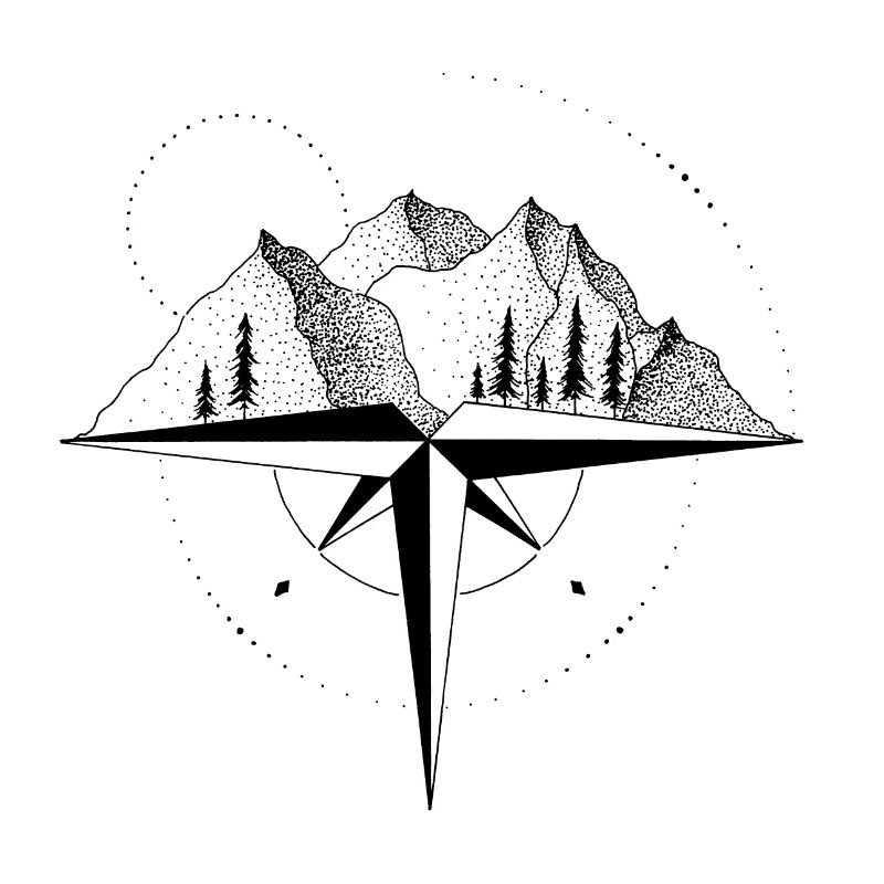 Berge Kompass