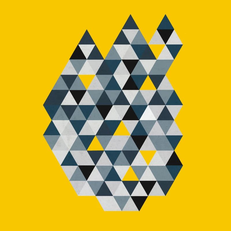 Blue Triangle Mosaic Geometry Triangles